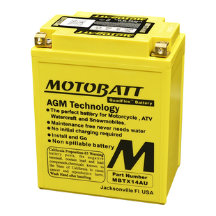 MOTOBATT印第安侦察兵轻骑兵川崎KLR650光阳MXU400通用摩托车电瓶