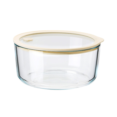 玻璃盖圆形玻璃饭盒微波炉专用