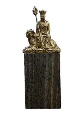 简修行地藏王坐谛听像小文禅意佛创创装饰品礼物文空间随身摆件茶