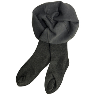 格雷系灰色加绒加厚带脚型连裤袜女不勒脚打底裤袜2025新款爆款冬