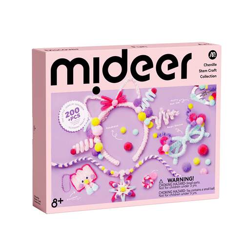 mideer弥鹿扭扭棒饰品发夹装饰女孩玩具生日礼物儿童手工diy材料