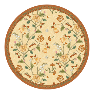 洛美丹顿美式复古圆桌布防水防油防烫免洗餐桌垫皮革桌垫瑟琳