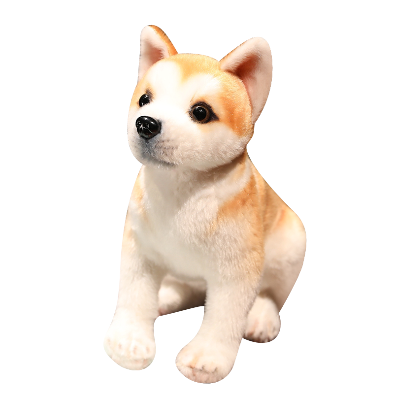 仿真秋田犬柴犬公仔毛绒玩偶