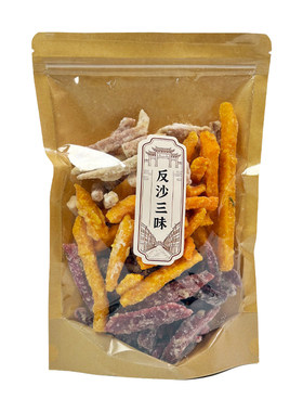 潮汕特色小吃反沙三味芝士紫薯条