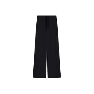 黑色加绒大码胖mm巨好看裤子冬女款直筒运动慵懒风瑜伽窄版阔腿裤