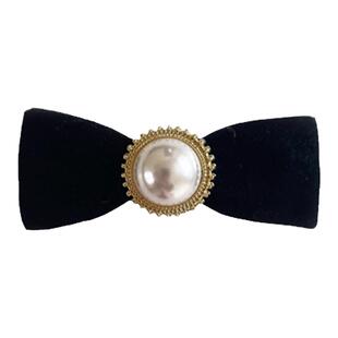 一套~精致蝴蝶结珍珠发圈赫本日系头绳韩国ins简约发饰扎头发皮筋