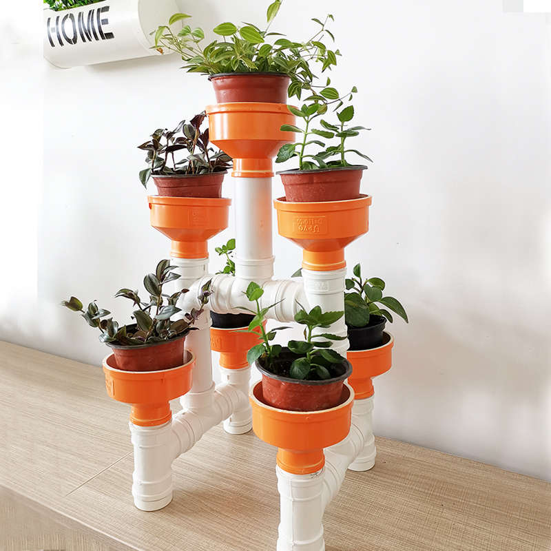 水管管道创意花架子多层室内阳台装饰落地式绿萝吊兰花盆架省空间