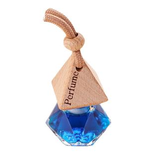 车载香水香薰吊坠汽车挂饰持久淡香精油车内挂件悬挂式玻璃瓶木盖