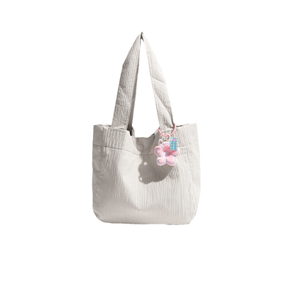 橙子少女肌理感单肩托特包