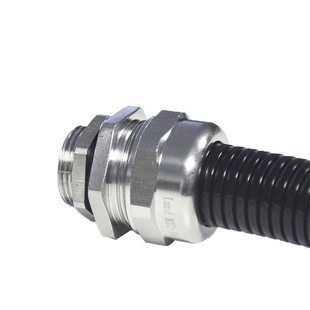 蓝江LAND 304不锈钢波纹管防水接头尼龙软管密封压盖金属锁紧头