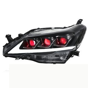 适用于10-12款丰田锐志改装led日行灯流光转向双光透镜大灯总成
