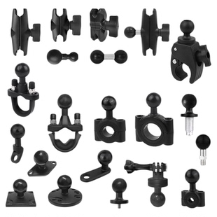 NSTAR摩托车手机支架后视镜车把安装球头配件25mm连杆万向拓展