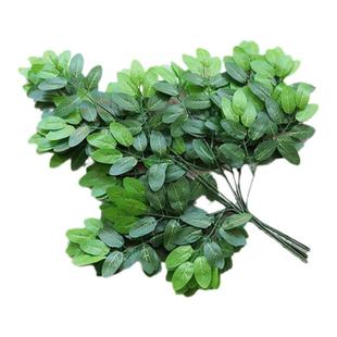 仿真槐树叶枣树叶过胶槐枝叶人造国槐叶子园林工程造景装饰绿植假