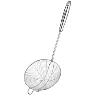 吉度漏勺304不锈钢火锅专用挂边捞勺厨房家用过滤网饺子捞面笊篱