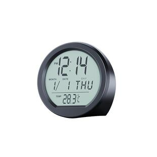 太阳能车载电子表时钟夜光小表led时间显示器表盘车用高端车内表c