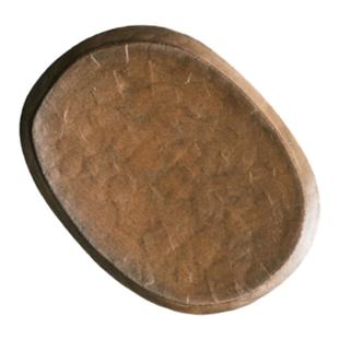 不亦室 赤具 木胎大漆椭圆形壶承干泡台茶托茶盘