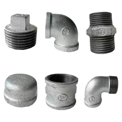 玛钢管件热镀锌三通异径变径内丝水管接头中小三通消防配件连接件