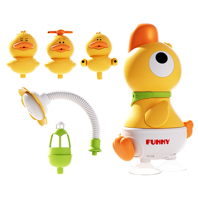 顽学多功能戏水小萌鸭宝宝洗澡玩具婴儿花洒儿童戏水小孩小黄鸭