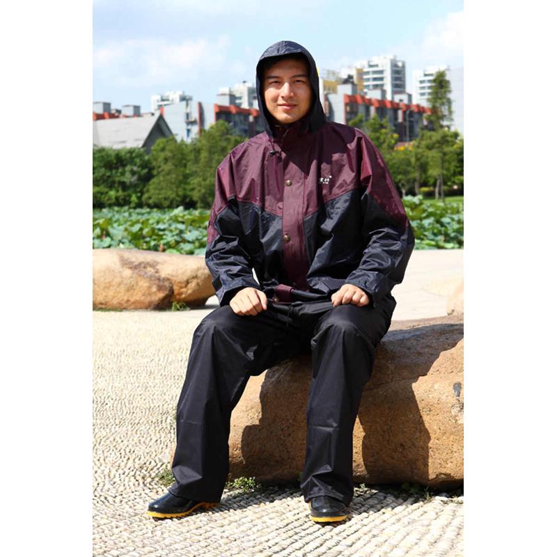 万里行分体雨衣户外徒步骑士加厚双层雨裤骑行防暴雨男女成人套装