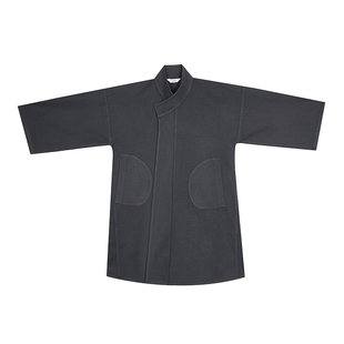 织造司原创汉元素汉服[黛色]改良唐制披袄圆领衫条纹八破裙冬日常