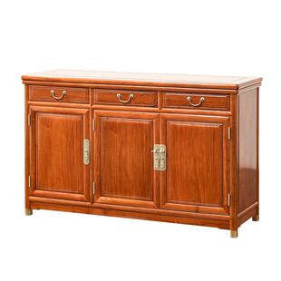 红木餐边柜缅甸花梨木茶水柜全中式实木备餐柜家用大果紫檀备餐台