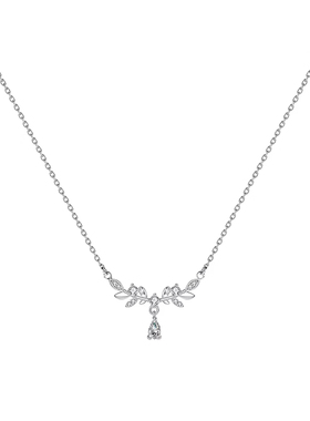 月桂女神项链纯银999项链女款锁骨链足银轻奢高级感送闺蜜女友