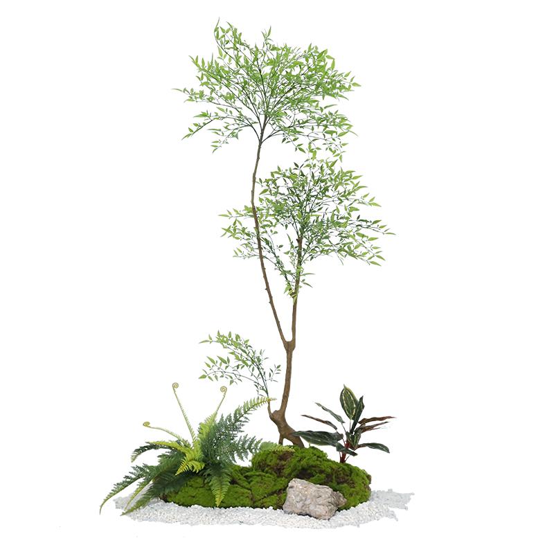 仿真绿植造景室内景观假植物组合仿真树橱窗转角装饰落地盆景摆件