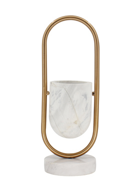 大理石金属花瓶软装饰品桌面摆件