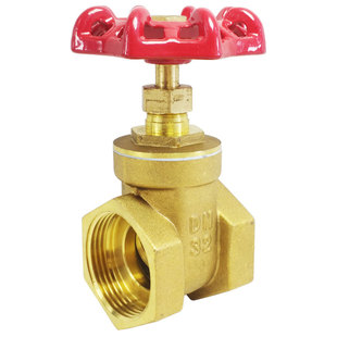 黄铜闸阀铜关水阀手轮开关家用自来水管总阀门4分6分dn15铜芯铜杆