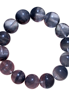 天然半盆银灰兔毛手链礼物情侣款