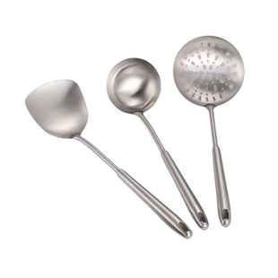 富尔兴家用全体一体304不锈钢锅铲勺漏勺厨具加厚铲子炒菜铲粥勺