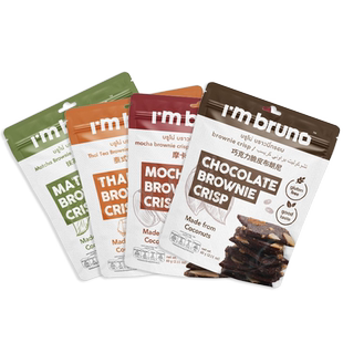 【自营】imbruno布朗尼脆片60g巧克力坚果薄脆饼干小吃泰国进口