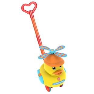 儿童鸭子推推乐学步手动推车1-3周岁婴幼儿爬行玩具宝宝响铃飞机.