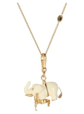 可爱时尚白色小象吊坠项链