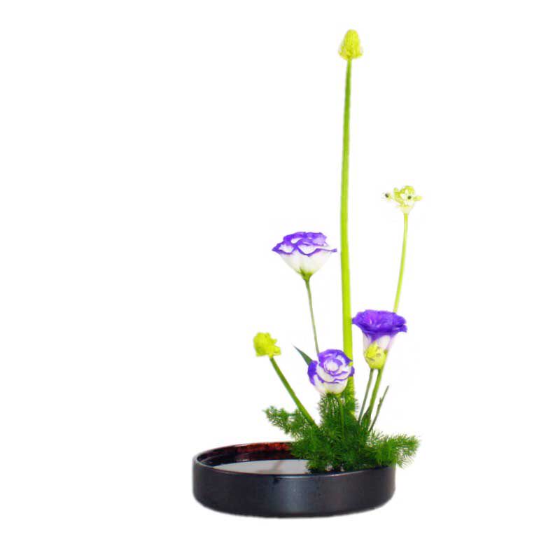 日式剑山插花花器禅意中式陶瓷小花盆