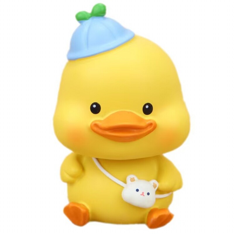 可爱摇头小黄鸭生日蛋糕装饰摆件风车五角星热气球生日快乐插排