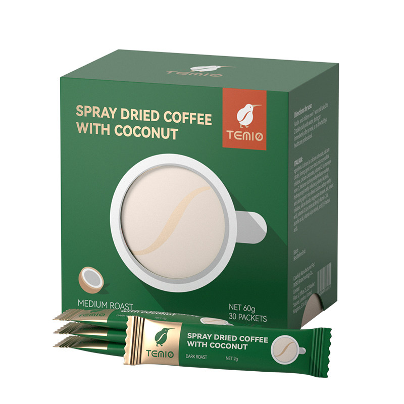 生椰拿铁速溶咖啡美式无蔗糖黑咖啡粉TEMIO临期官方旗舰正品30袋