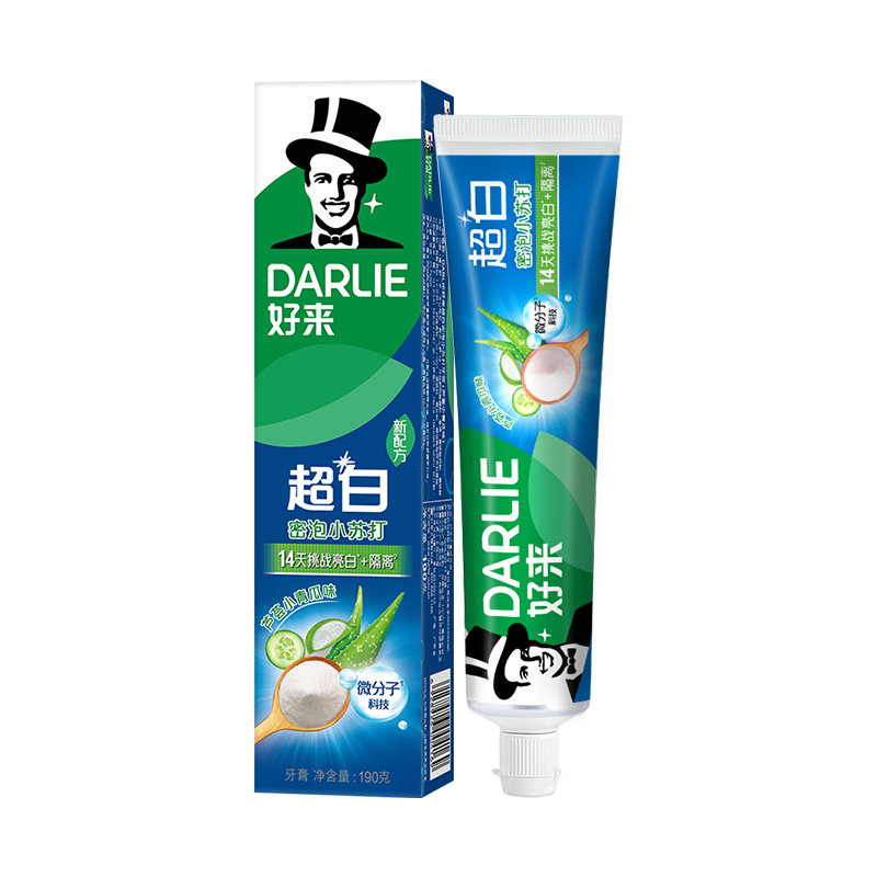 好来超白小苏打密泡白桃牙膏