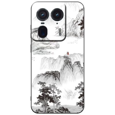 MOTOX50Ultra硅胶中国风山水外壳