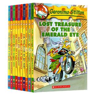 老鼠记者 1-10 进口儿童章节桥梁书 geronimo stilton 英文原版全彩插图漫画探险小说 7-12岁青少年文学读物 小学生探索科普