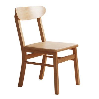 实木餐椅家用餐桌靠背椅子餐厅吃饭凳子北欧原木风休闲餐桌椅