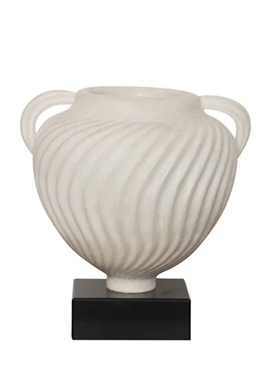 轻法式仿玉石双耳花瓶客厅摆件