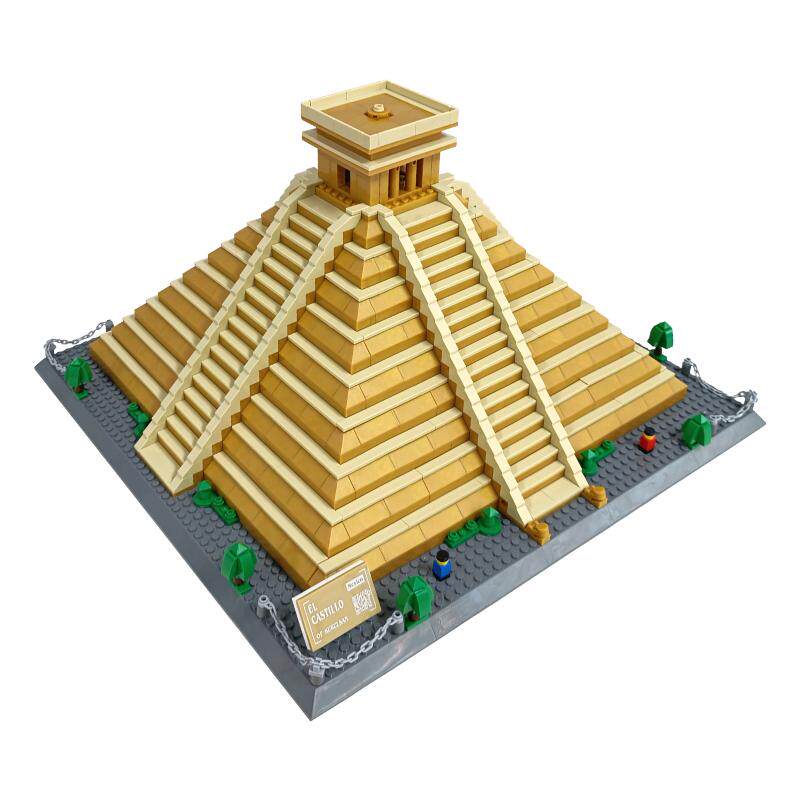 万格建筑系列玛雅金字塔模型积木
