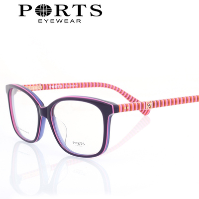 宝姿复古板材大框近视眼镜架