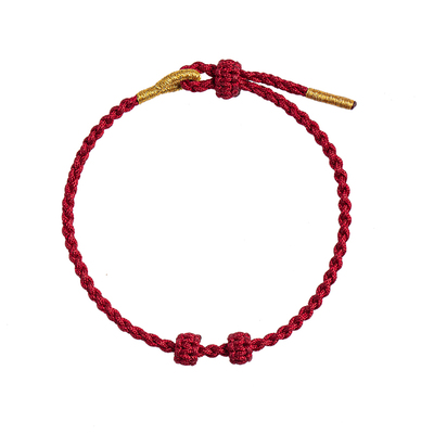 半成品可穿红绳四股辫编织