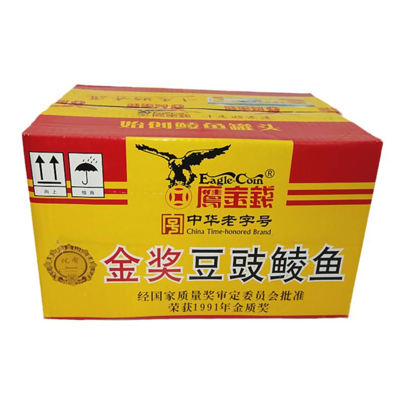 鹰金钱金奖豆豉鲮鱼罐头227g食品