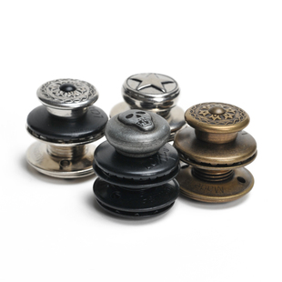 德国进口LOXX锁扣皮革手工DIY锁定五金单手开装饰扣 皮包摩托狗圈