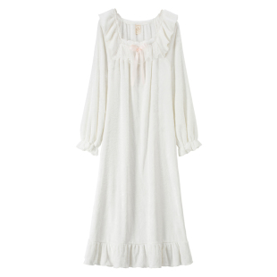 RoseTree珊瑚绒睡裙女款秋冬季长款可爱少女公主风毛绒睡衣可外穿