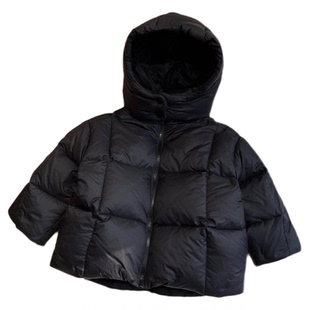 儿童冬季新款白鸭绒羽绒服中长款外套男宝韩版宽松灯笼裤束脚裤潮