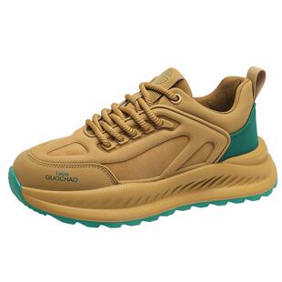 男鞋2026新款冬季潮流高级感复古板鞋厚底防滑运动休闲老爹鞋春季